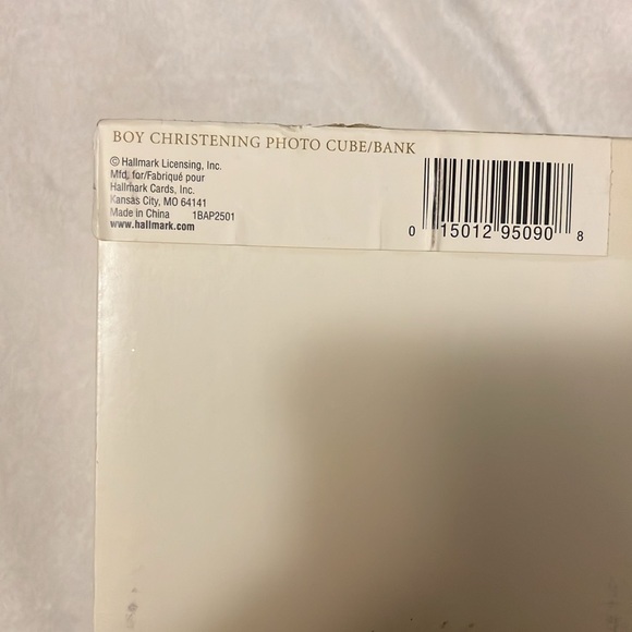 Boy Baptism cross and piggy bank Bundle in a blue tray - Picture 8 of 9